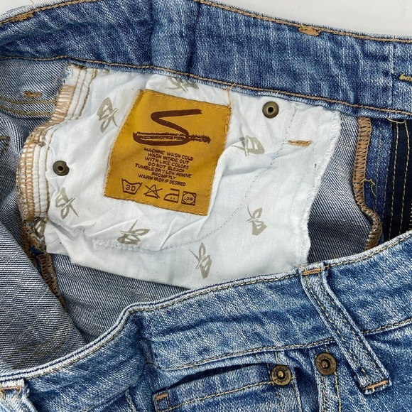 Seven 7 Flare Jeans Distressed Stretch Denim Cotton Blend Women's Size 8 - Picture 11 of 14